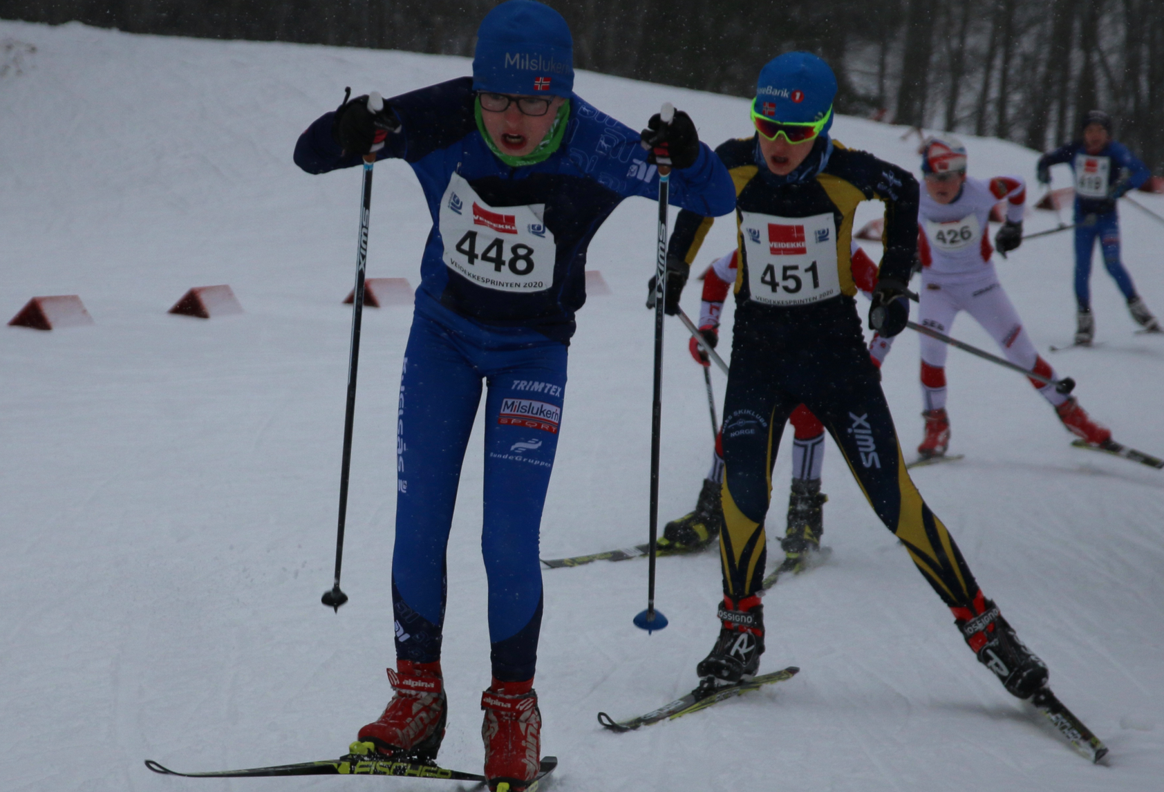Fartsfylt Veidekkesprint i vinterlige forhold